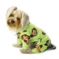 Klippo Pet KlippoPet KBD071XL Silly Monkey Fleece Turtleneck Pajamas - Lime; Extra Large KBD071XL